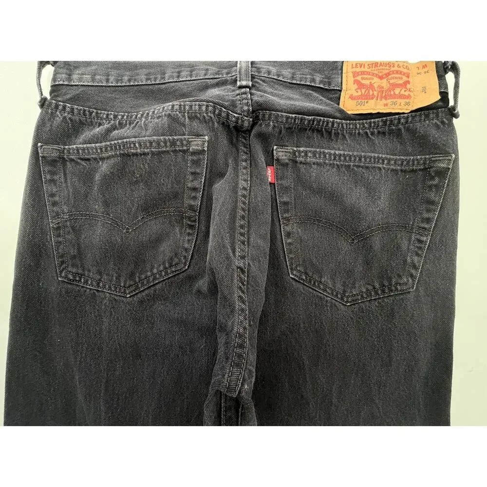 Levi’s Men’s 501 Original Jeans 36x36 Black